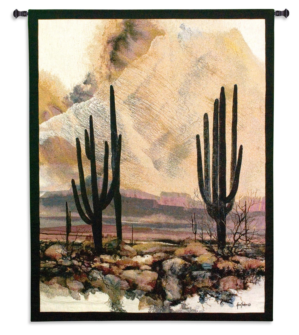 Sonoran Sentinels Woven Tapestry Wall Art Hanging 53x40