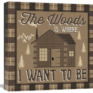 The Woods Is Where I Want to Be – 18″ x 18″ Gallery Wrapped Canvas