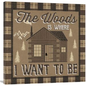 The Woods Is Where I Want to Be – 40″ x 40″ Gallery Wrapped Canvas