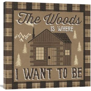 The Woods Is Where I Want to Be - 36″ x 36″ Gallery Wrapped Canvas