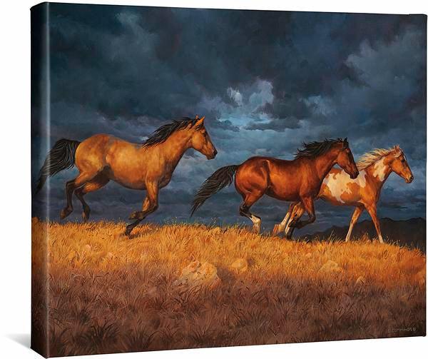 Thunder Ridge - Wild Horses - 16" x 20.5" Gallery Wrapped Canvas