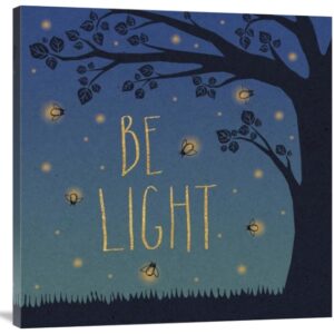 Twilight Fireflies - Be Light - Gallery Wrapped Canvas