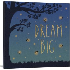 Twilight Fireflies - Dream Big - Gallery Wrapped Canvas