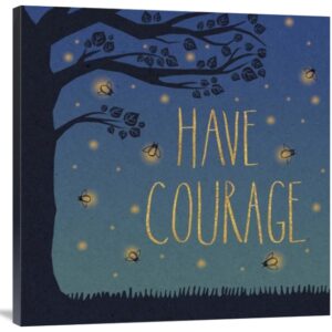 Twilight Fireflies – Have Courage – Gallery Wrapped Canvas