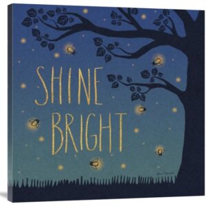 Twilight Fireflies – Shine Bright – Gallery Wrapped Canvas