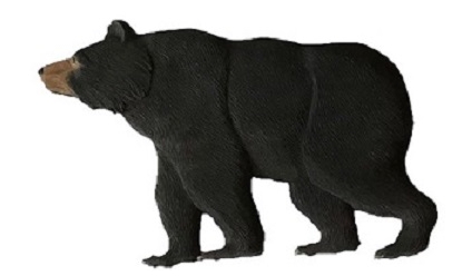 Walking Bear Intarsia Wood Wall Art β 17" x 10"