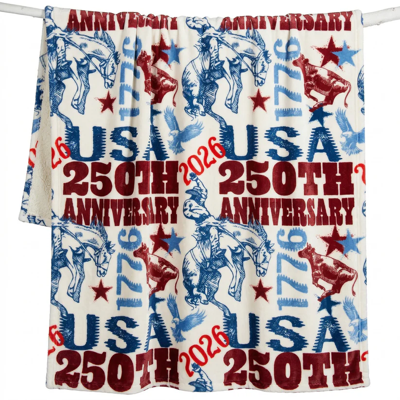 Wrangler® 250th Anniversary Plush Sherpa Throw