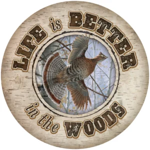 1997 Ruffed Grouse Society - Ruffed Grouse - 21" Round Wood Sign