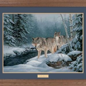 Along the Creek - Wolves - 17″ x 23″ GNA Premium Print
