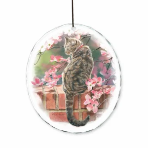 Annie on the Garden Wall - Cat - Suncatcher