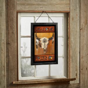 Big Medicine - Bison Skull - 14" x 20" Stained Glass Art