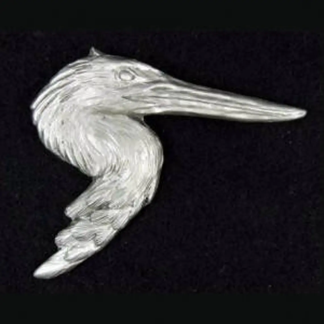 Blue Heron Pewter Pin by Andy Schumann