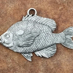 Bluegill Fish Pewter Ornament by Andy Schumann