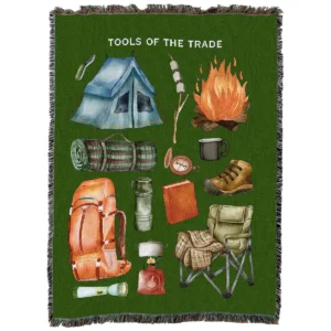 Camping Tools of the Trade Blanket Throw