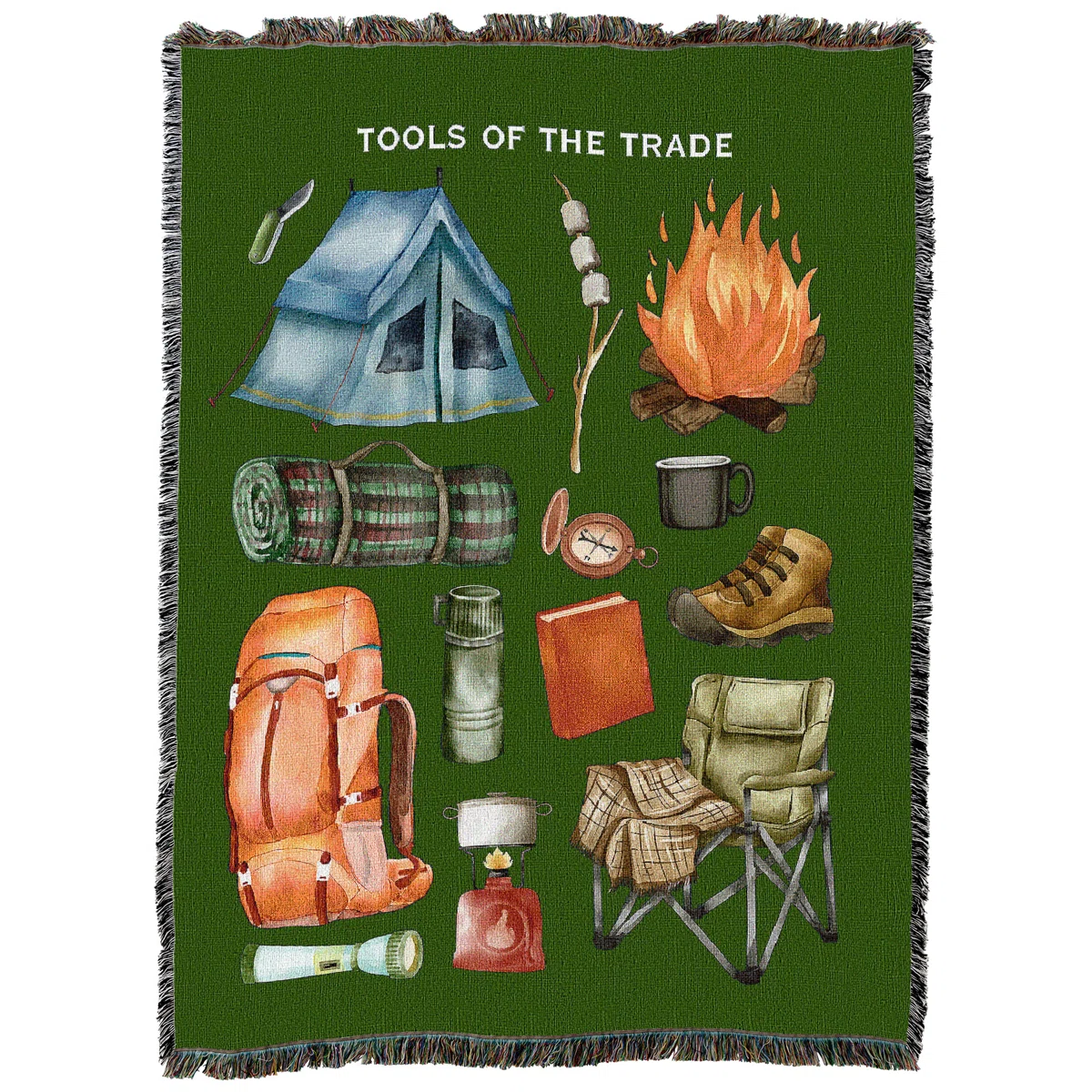 Camping Tools of the Trade Blanket Throw