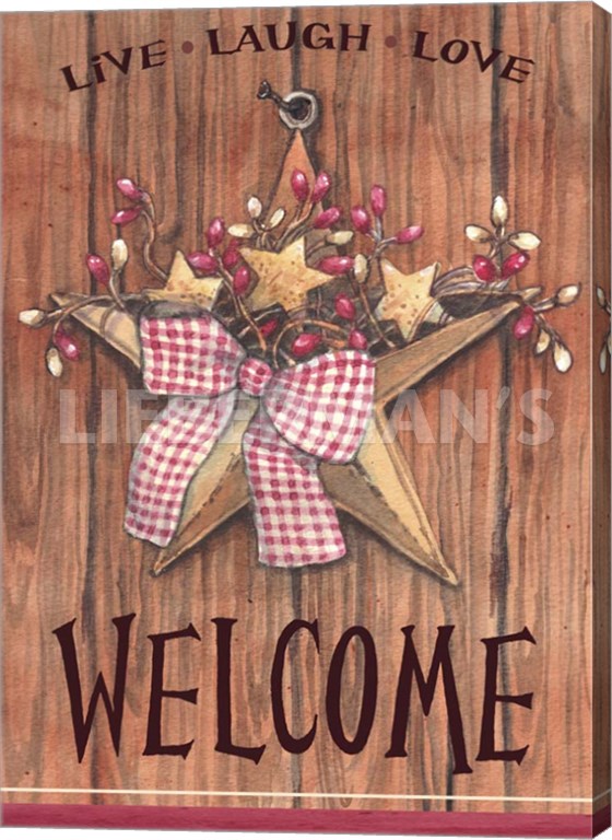 Country Star Welcome - Gallery Wrapped Canvas