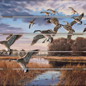 Daybreak Descent Canada Geese Pallet Wall Art - Official Ducks Unlimited Art