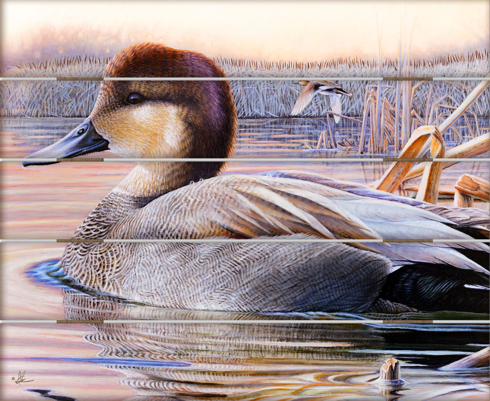 East of Eden - Grey Duck - 18" x 22" Pallet Wall Art
