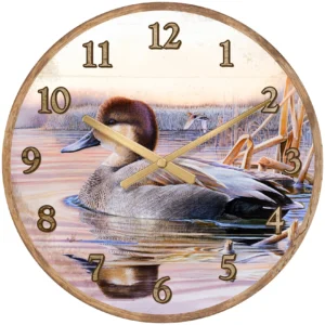 East of Eden - Grey Duck - 21" Round Clock