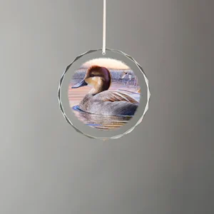 East of Eden - Grey Duck - Round Glass Ornament