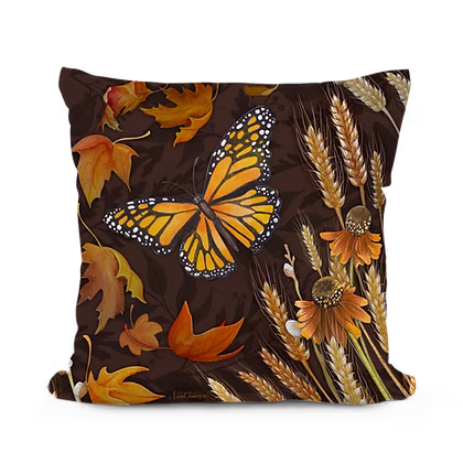 Fall Monarch Butterfly Pillow