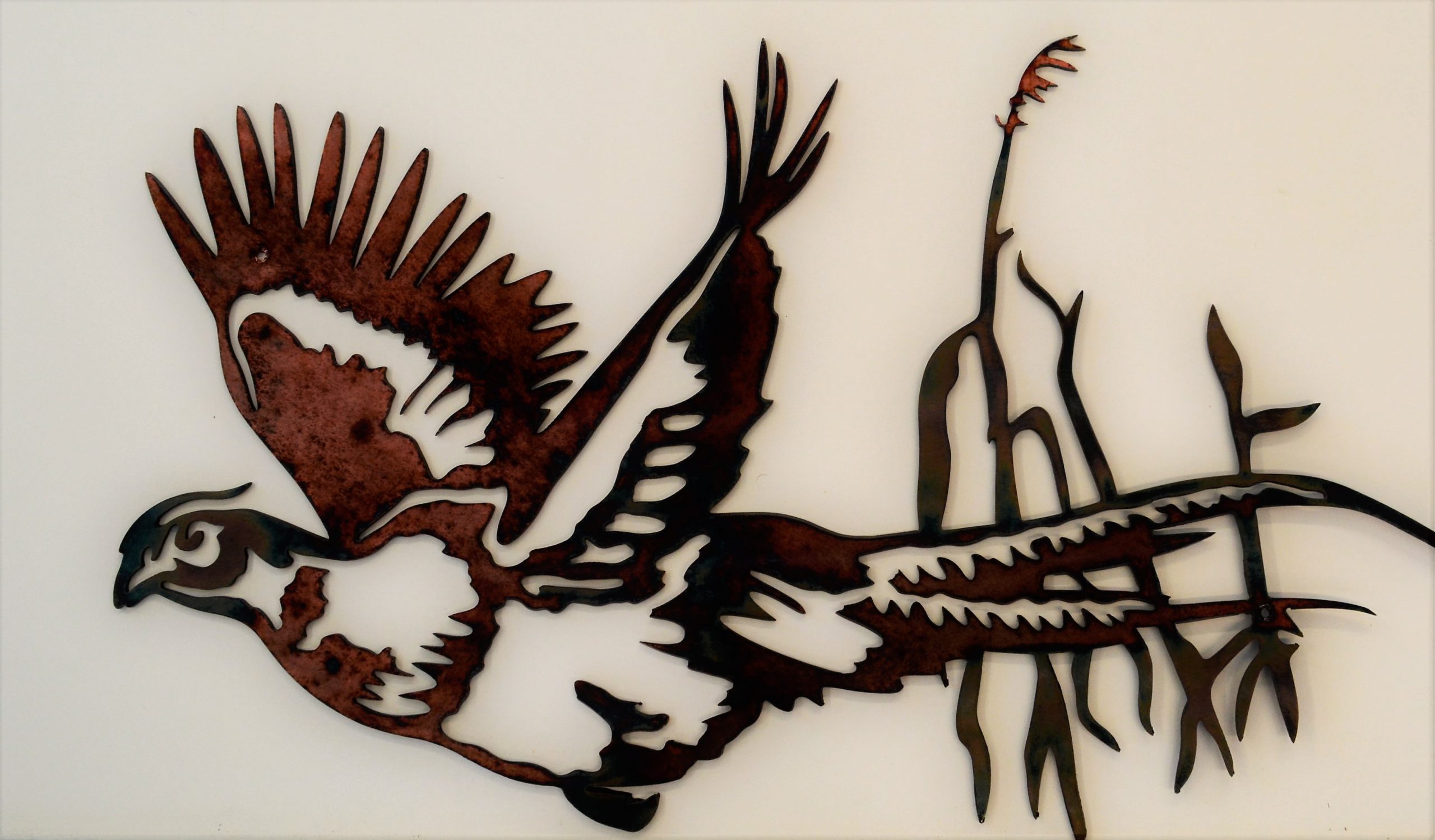 Flying Pheasant Metal Wall Art