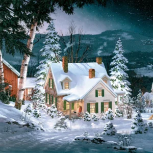 Friends in Winter - Snowfall - Giclée Paper