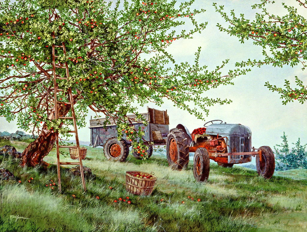 Gathering Apples - Giclée Paper