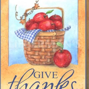 Give Thanks - Apple Basket - Gallery Wrapped Canvas