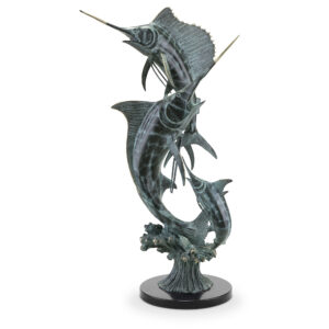 Grand Slam Marlin and Sailfish Sculpture