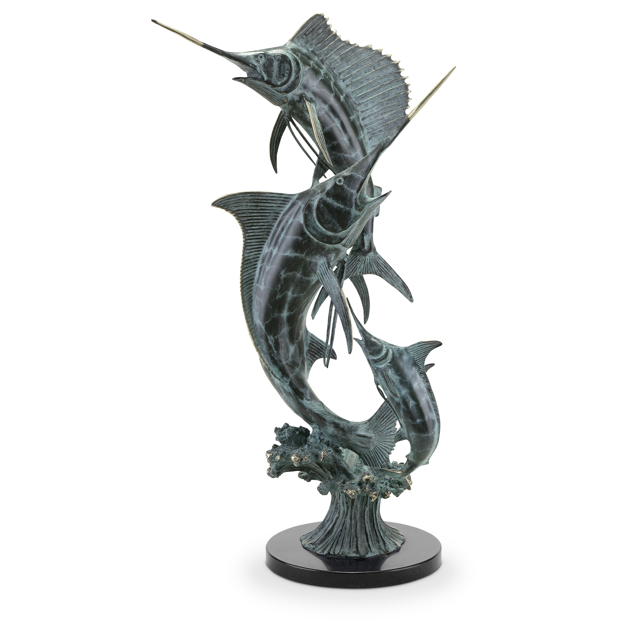 Grand Slam Marlin and Sailfish Sculpture
