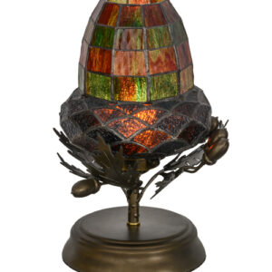 Greenbriar Oak Mini Lamp 12"H