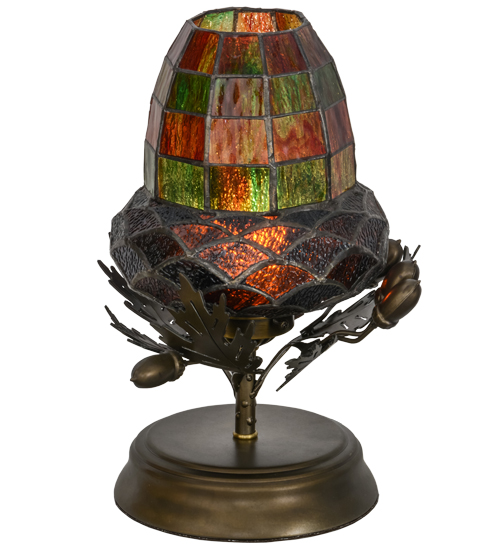 Greenbriar Oak Mini Lamp 12"H