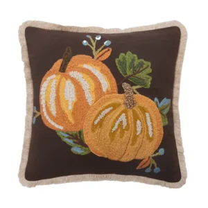 Harvest Brown Pumpkin Duo Pillow 16×16