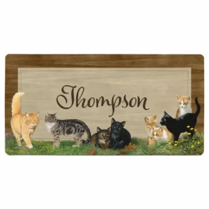 Hole in the Wall Gang - Kittens - 2' x 4' Personalized Floor Mat