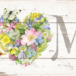 Home Heart - 12" x 30" Wood Sign