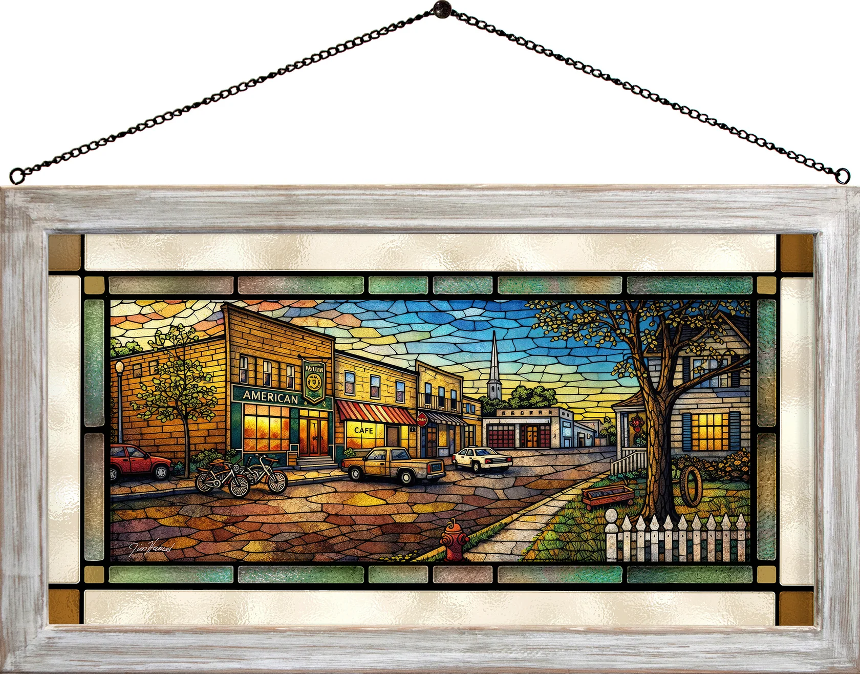 Home Of the Brave - 13″ x 23″ Stained Glass Art