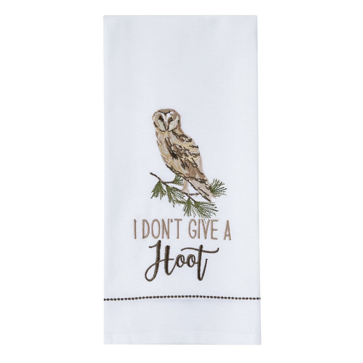 I Don't Give a Hoot Decorative Dishtowel - Owl - Pack of 6