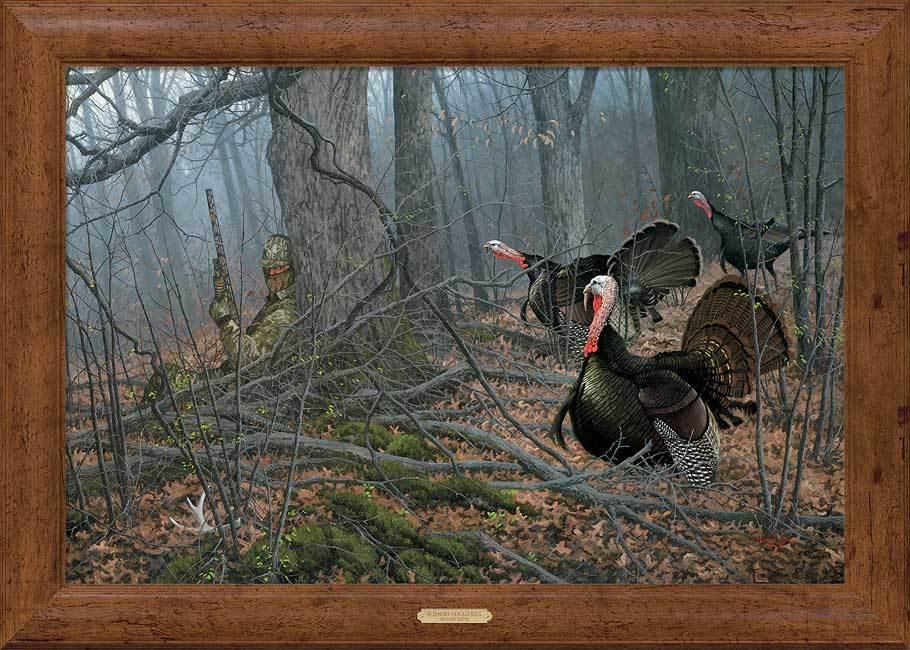 If Looks Could Kill - Turkey Hunter - 30" x 42" Framed Gallery Canvas