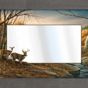 Indian Summer - Whitetail Deer - 16" x 24" Large Decorative Mirror
