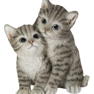 Kittens Hugging - Grey - Sculpture