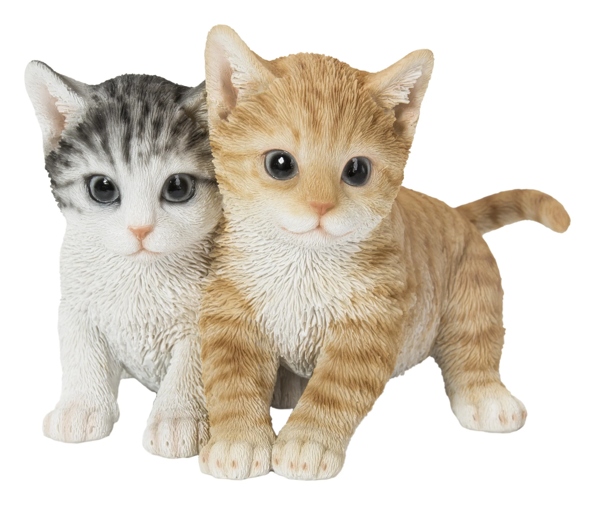 Kittens Sitting Together - Sculpture