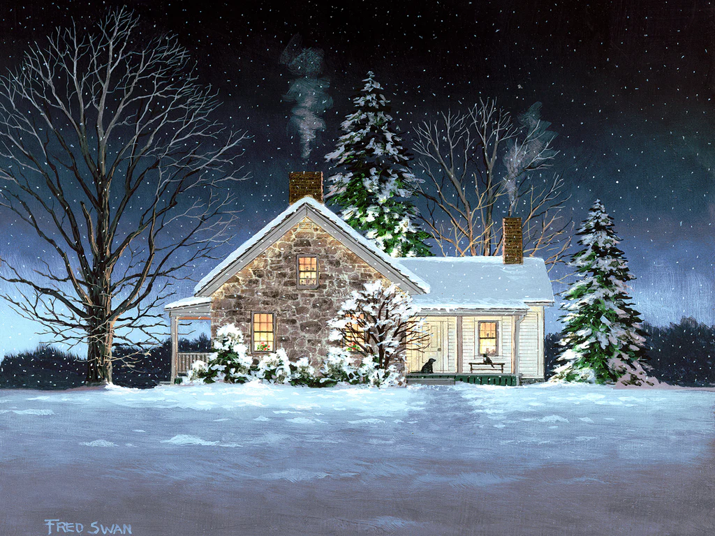 Late January - Snowfall - Giclée Paper