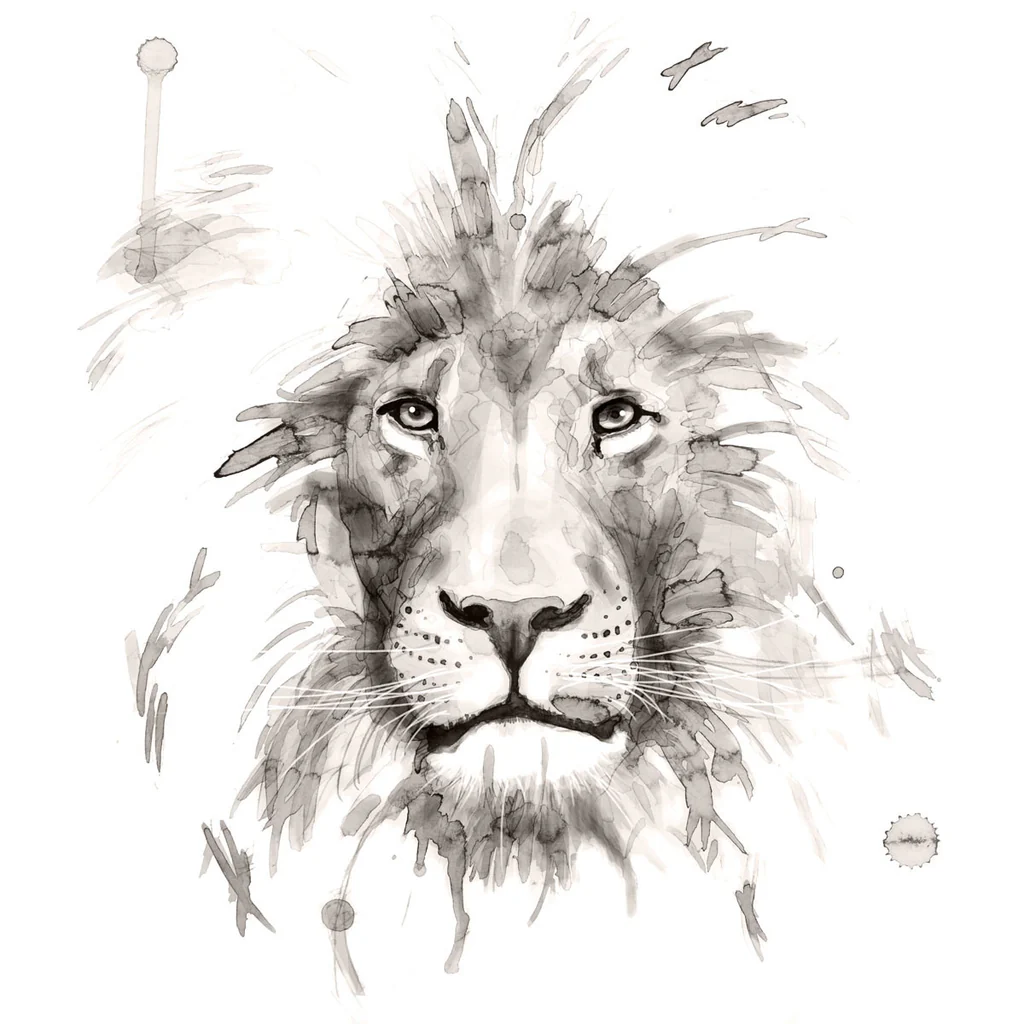 Lion - Unstretched Canvas