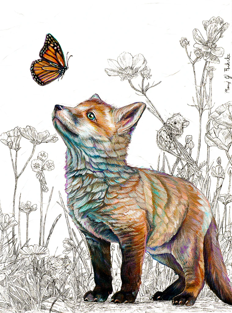 Little Wonders - Fox and Butterfly - Giclée Paper