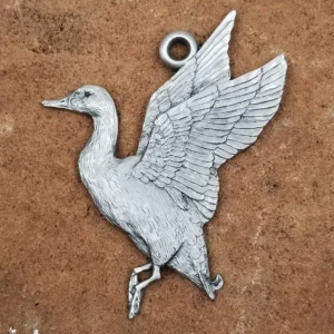 Mallard Duck Pewter Ornament by Andy Schumann