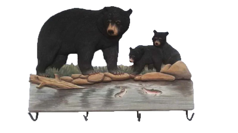 Momma Bear and Baby Bears Family Coat Rack - 28″ x 21″
