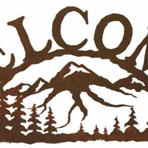 Mountain Scene Address Sign