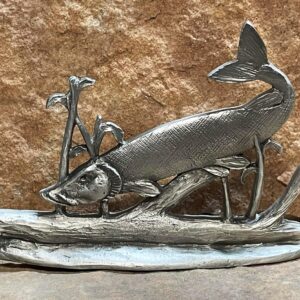 Musky Fish Pewter Figurine II by Andy Schumann