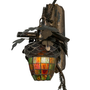 Oak Leaf and Acorn Wall Sconce 10"W